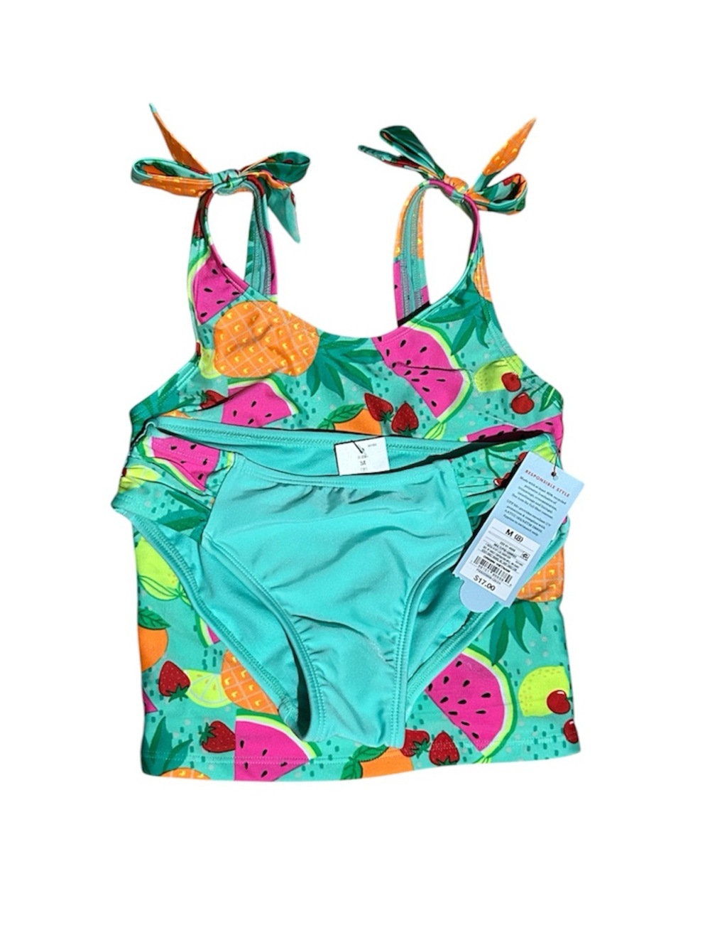 Cat & Jack Fruit Printed Tankini Set
